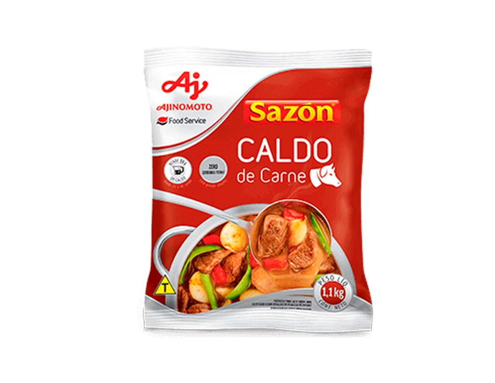 CALDO DE CARNE SAZÓN AJINOMOTO 1,1 KG (CX 6 PCT)